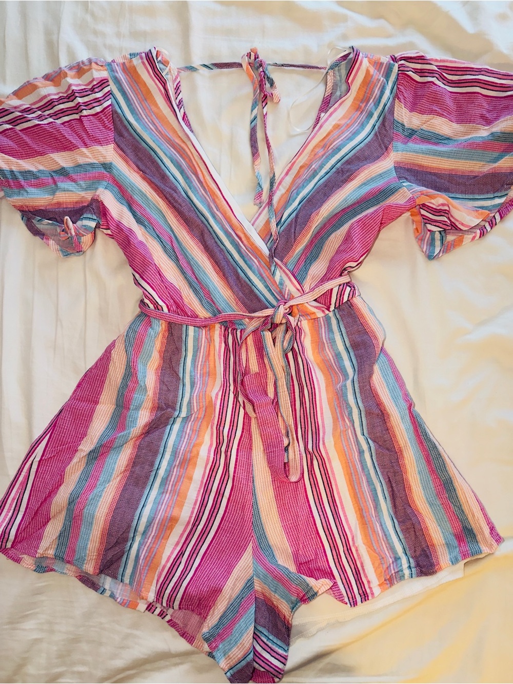 Blue Rain Delaney Striped Romper